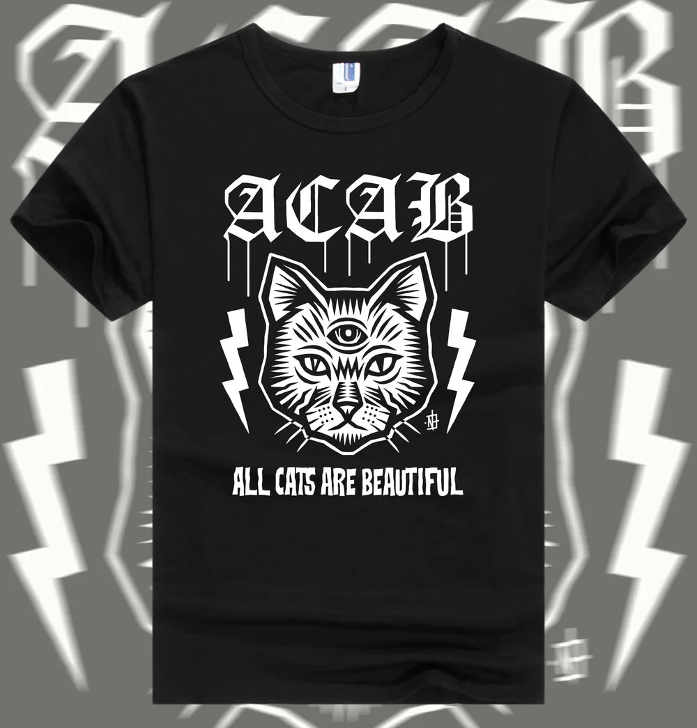ACAB All Cats Are Beautiful shirt – LOWBROW Screen Printing
