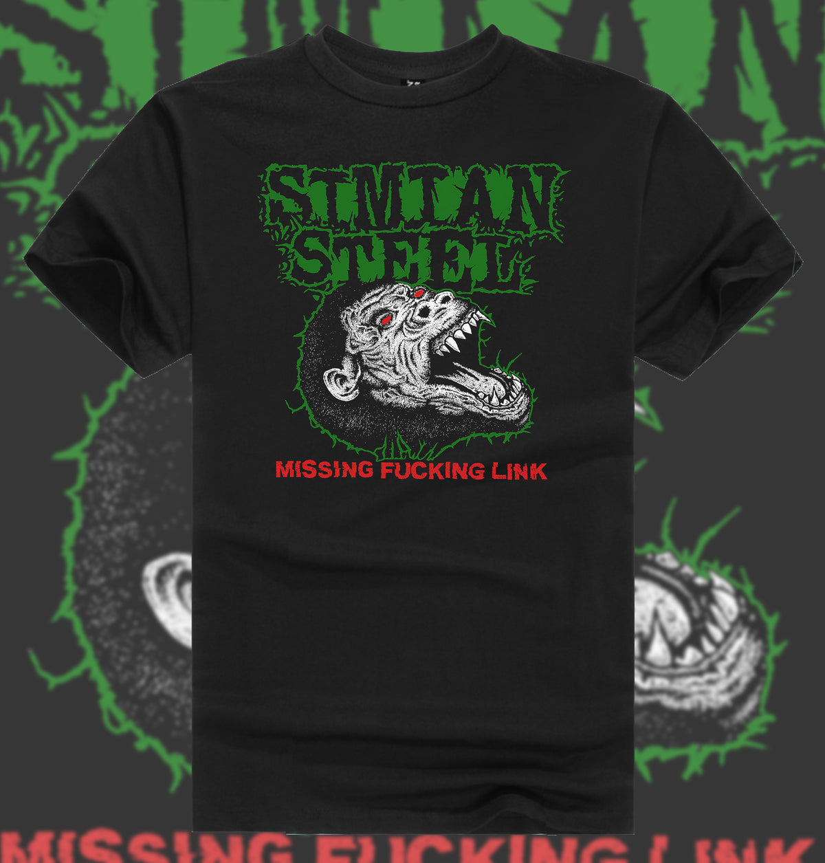SIMIAN STEEL - Missing Fucking Link shirt (green)