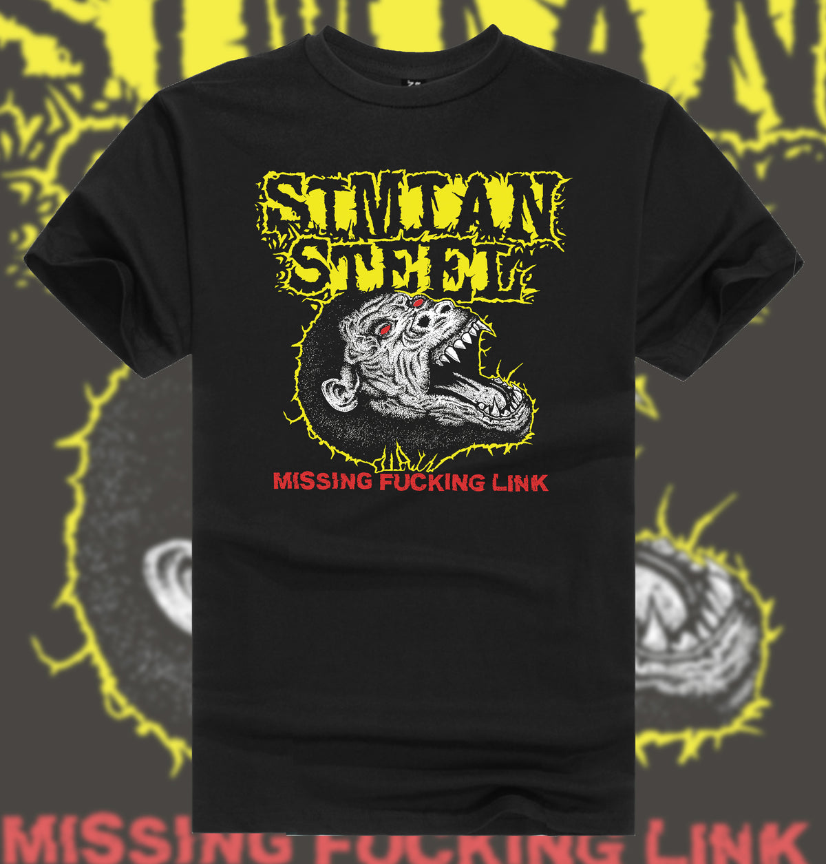 SIMIAN STEEL - Missing Fucking Link shirt (yellow)